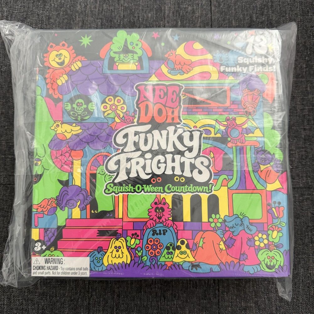 NeeDoh Funky Frights Squish-O-Ween Countdown 13 Squishy Finds Schylling 3+ New